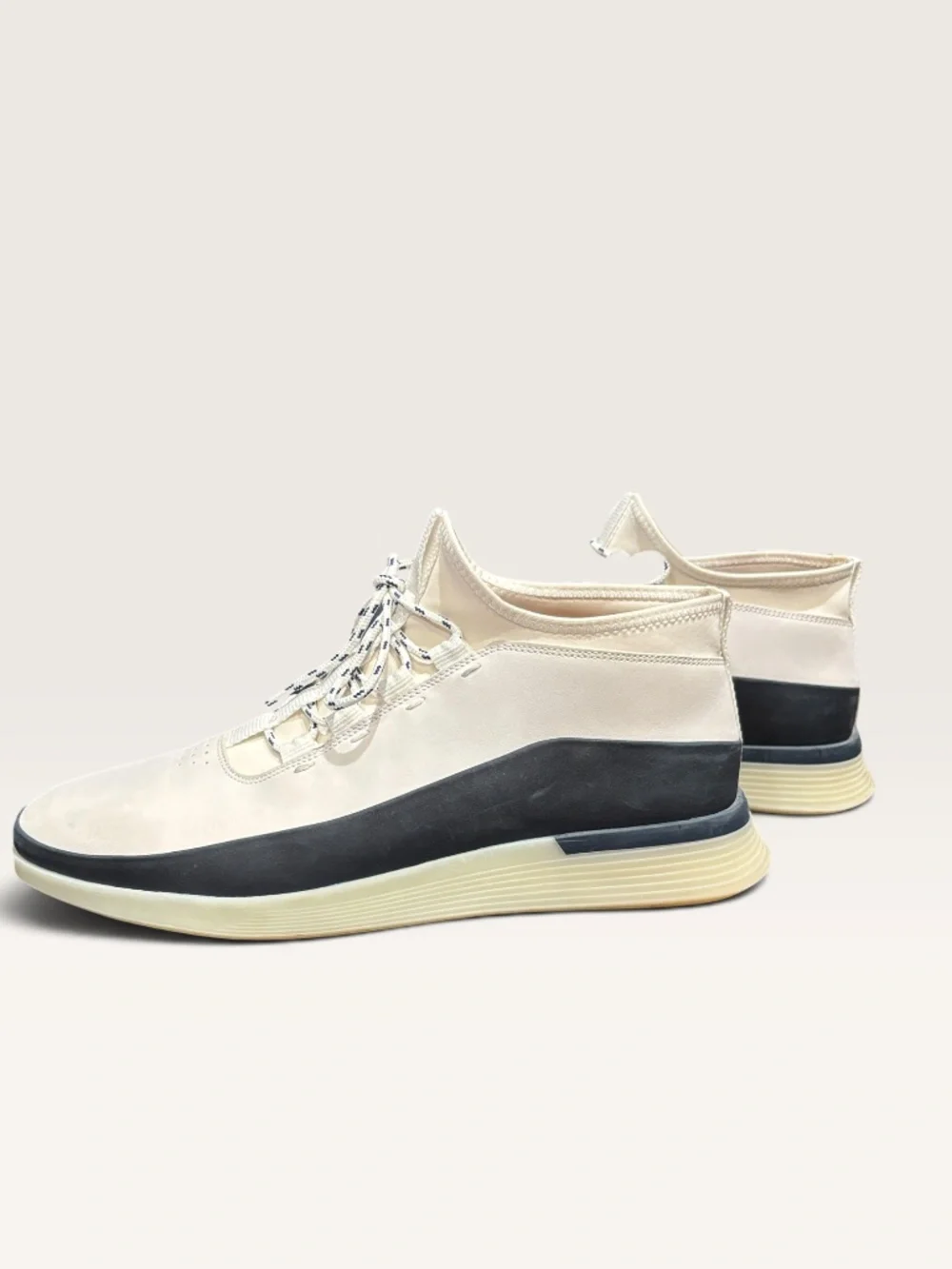 Size 12- Wolf & Shepherd Crossover Mid sneakers Cream and Navy